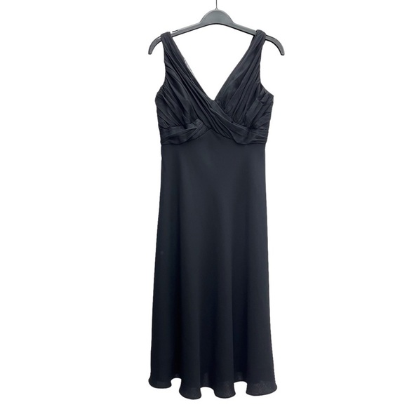 JESSICA long black casual formal cocktail dress size 6    US M sleeveless tulle - Picture 1 of 16